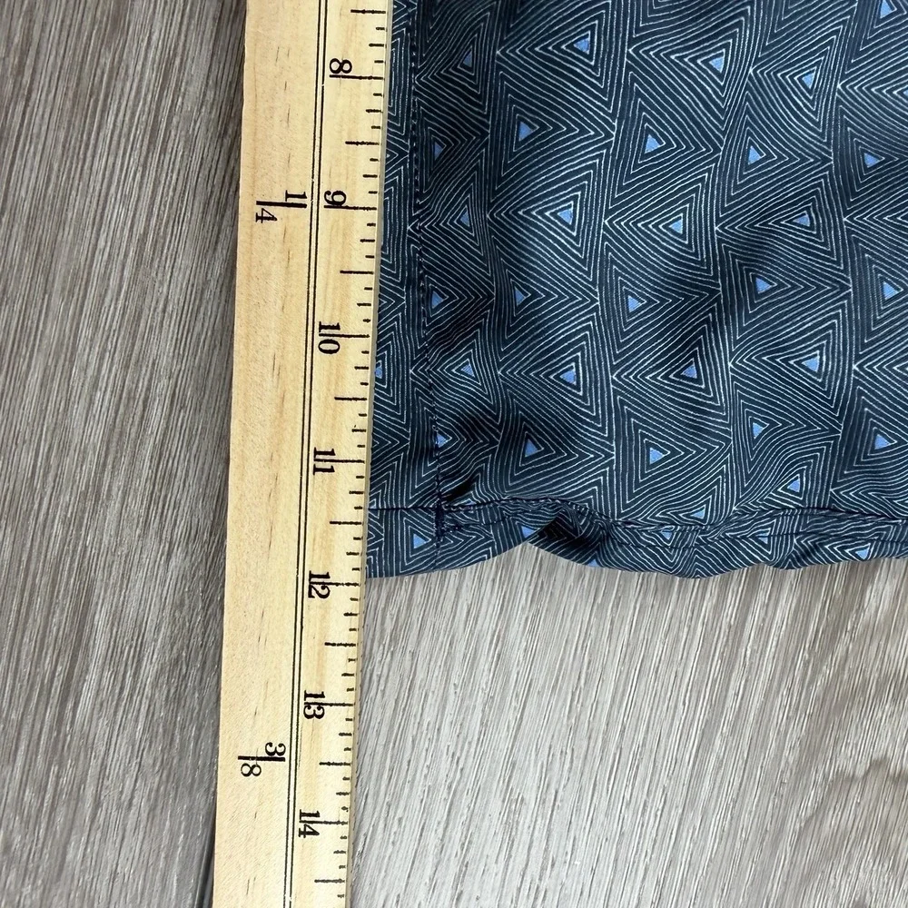 Thorsun Men's Geometric Pattern Lined Drawstring Swim Trunks Blue Size‎ 32